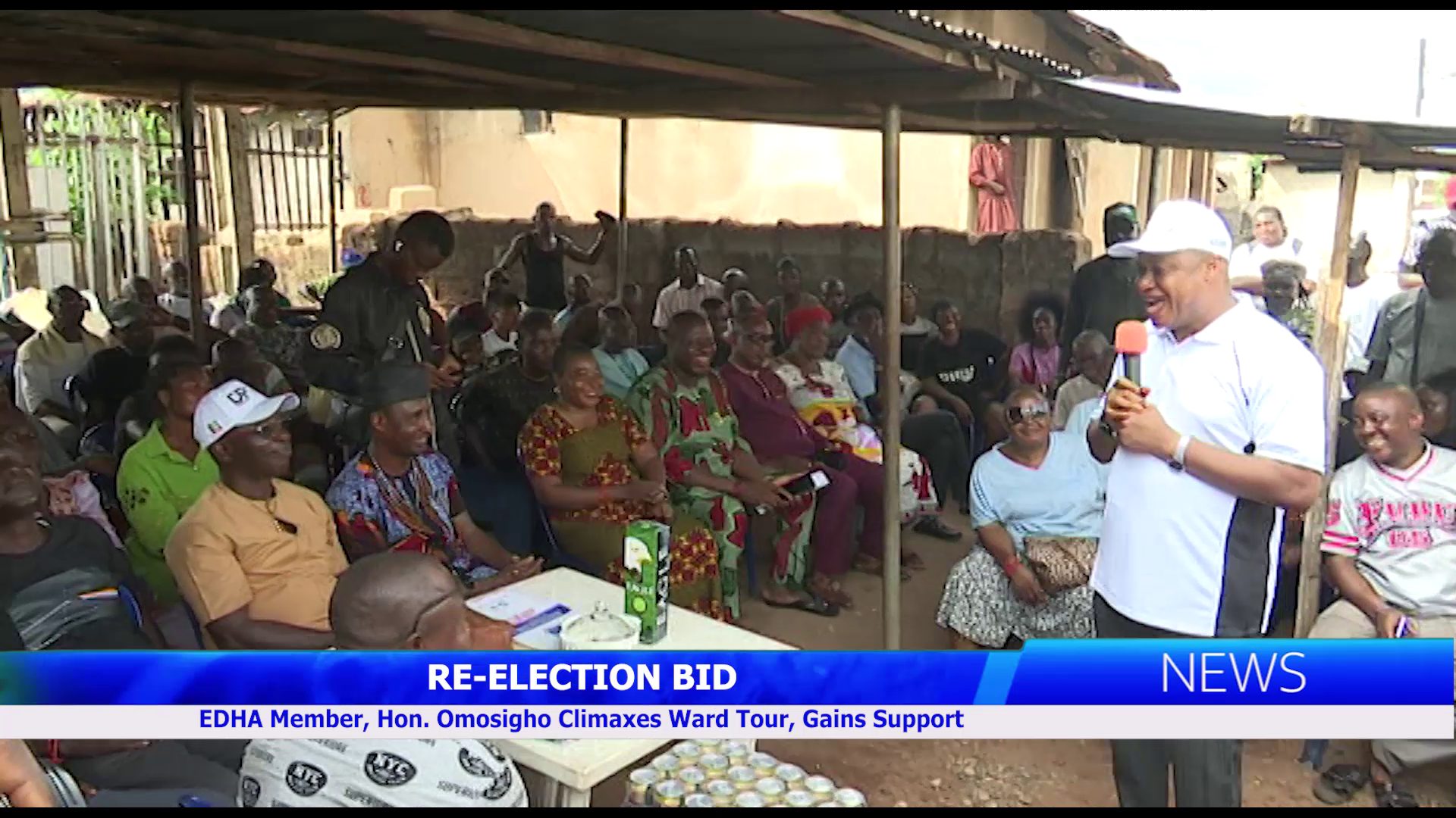 RE-ELECTION BID: EDHA Member, Hon. Omosigho Climaxes Ward Tour, Gains Support
