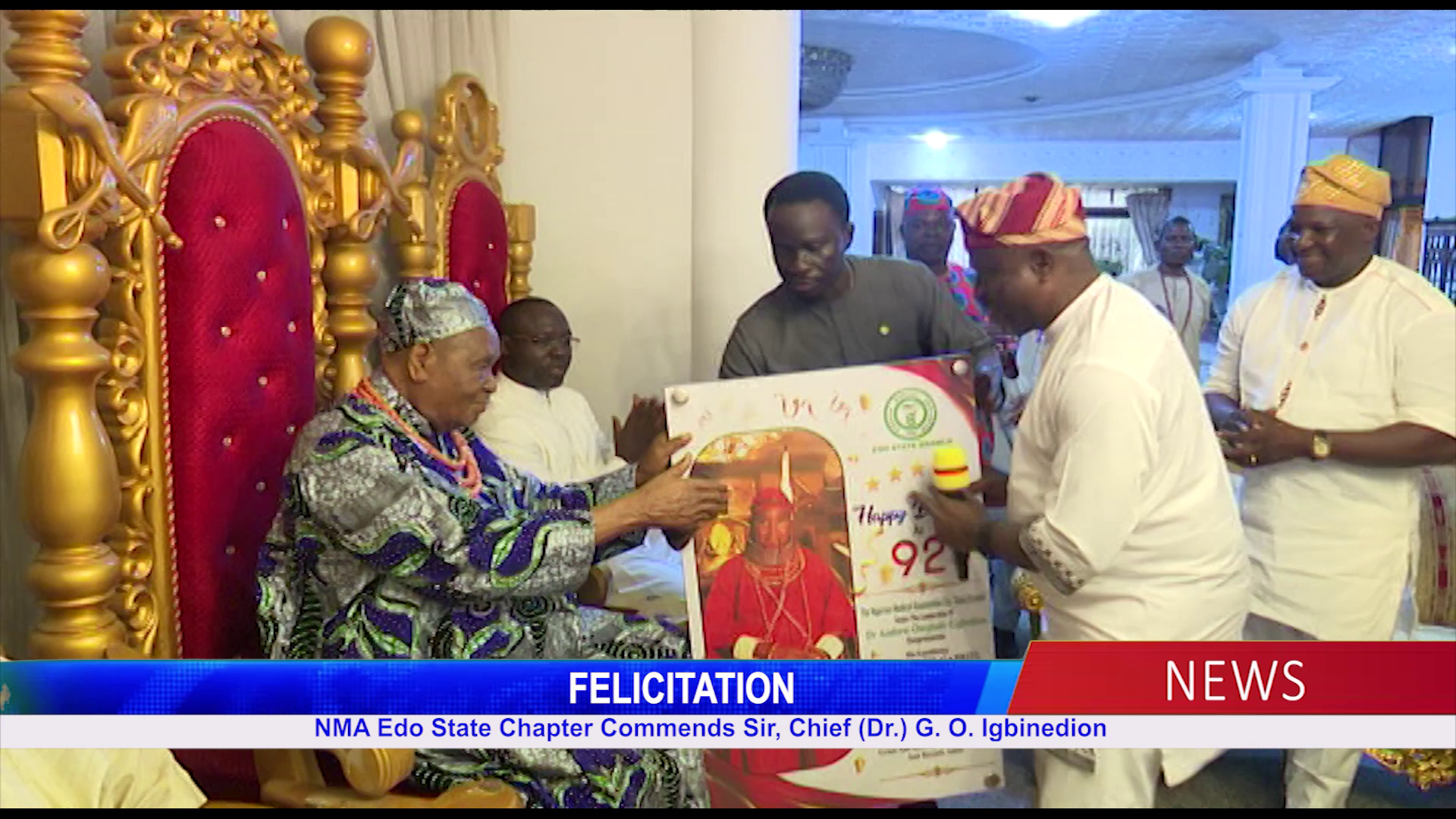NMA Edo State Chapter Commends Sir, Chief (Dr.) G. O. Igbinedion