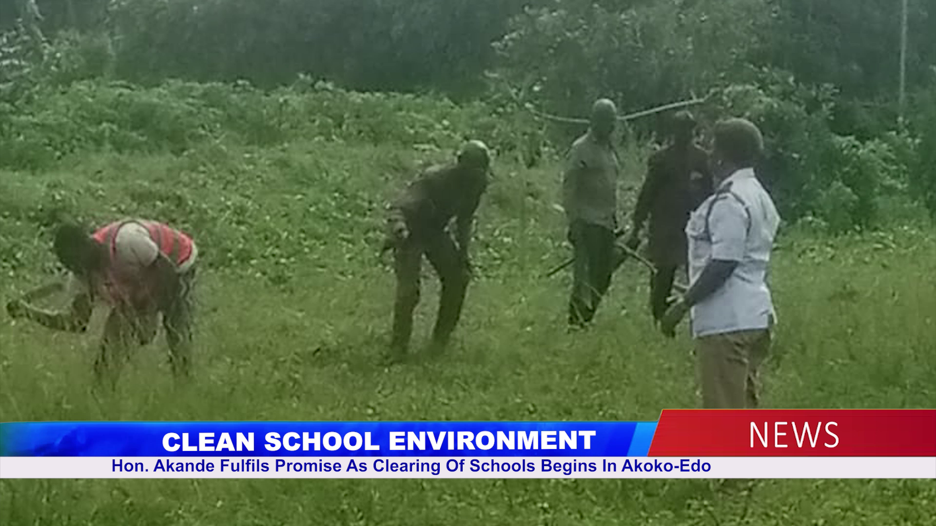 Hon. Akande Fulfils Promise As Clearing Of Schools Begins In Akoko-Edo