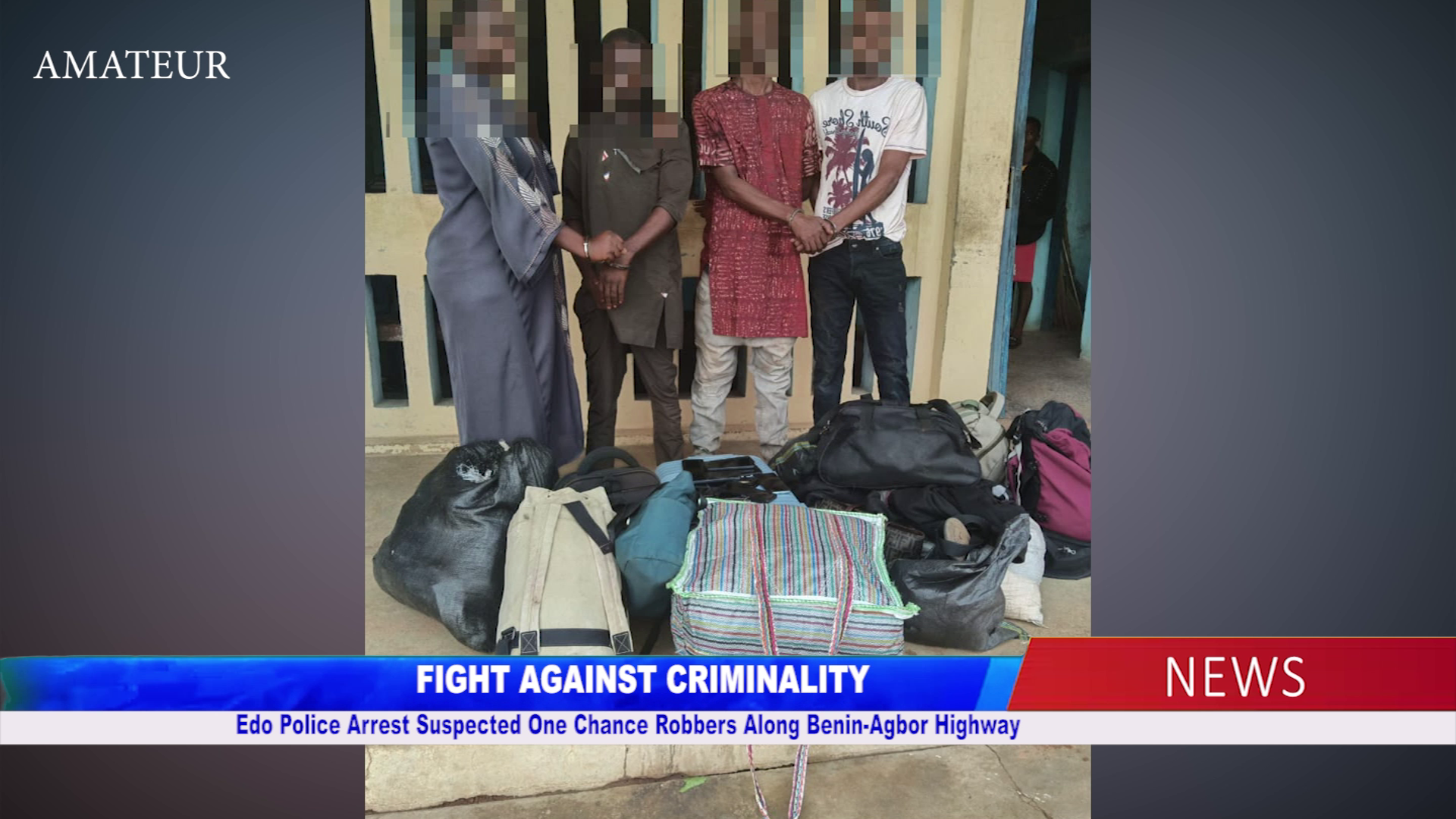 Edo Police Arrest Suspected One Chance Robbers Along Benin-Agbor Highway.